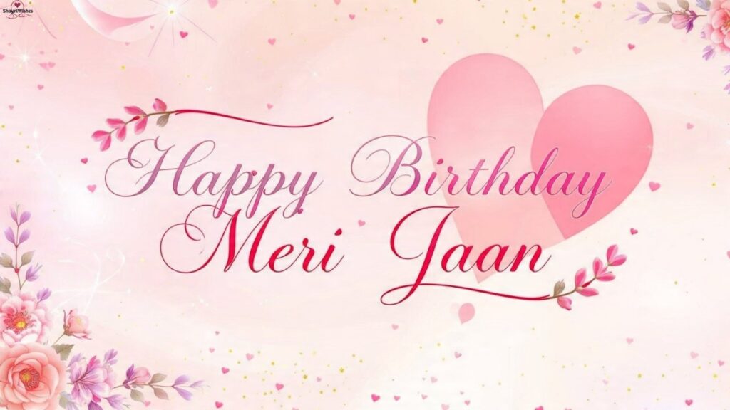 Cute and Adorable Happy Birthday Meri Jaan Wishes in English