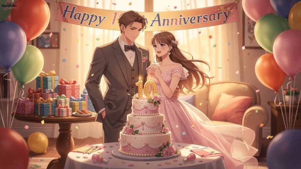 10th Wedding Anniversary Wishes for Friend