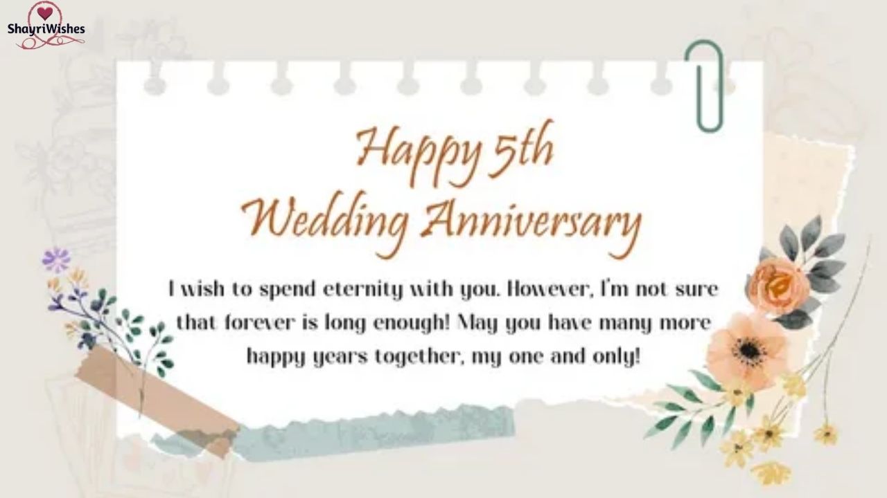 250+ Heartfelt 5th Wedding Anniversary Wishes for Husband in 2026