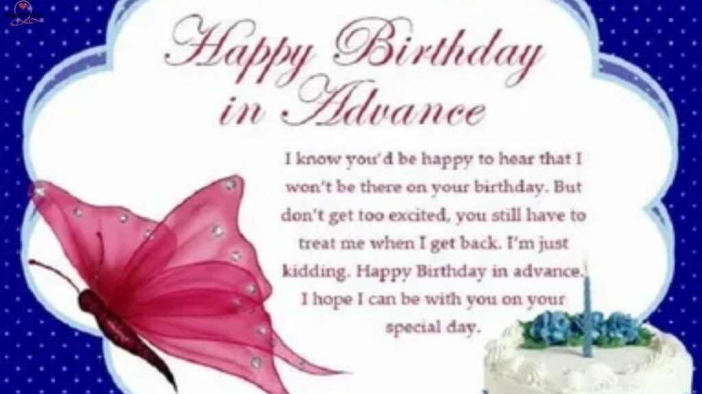 Advance Happy Birthday Wishes for Lover