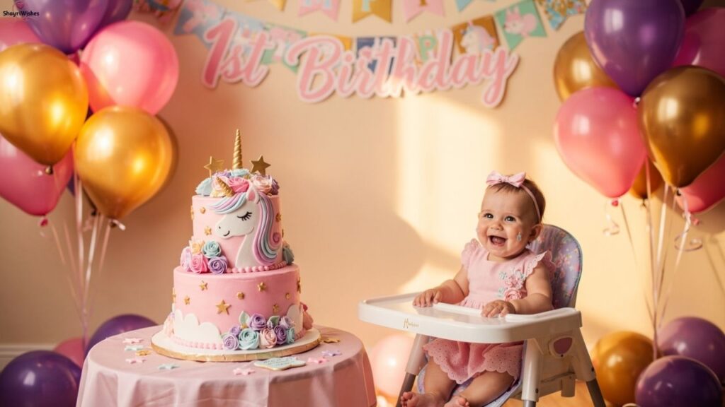 First Birthday Wishes for Baby Girl from Aunt or Uncle