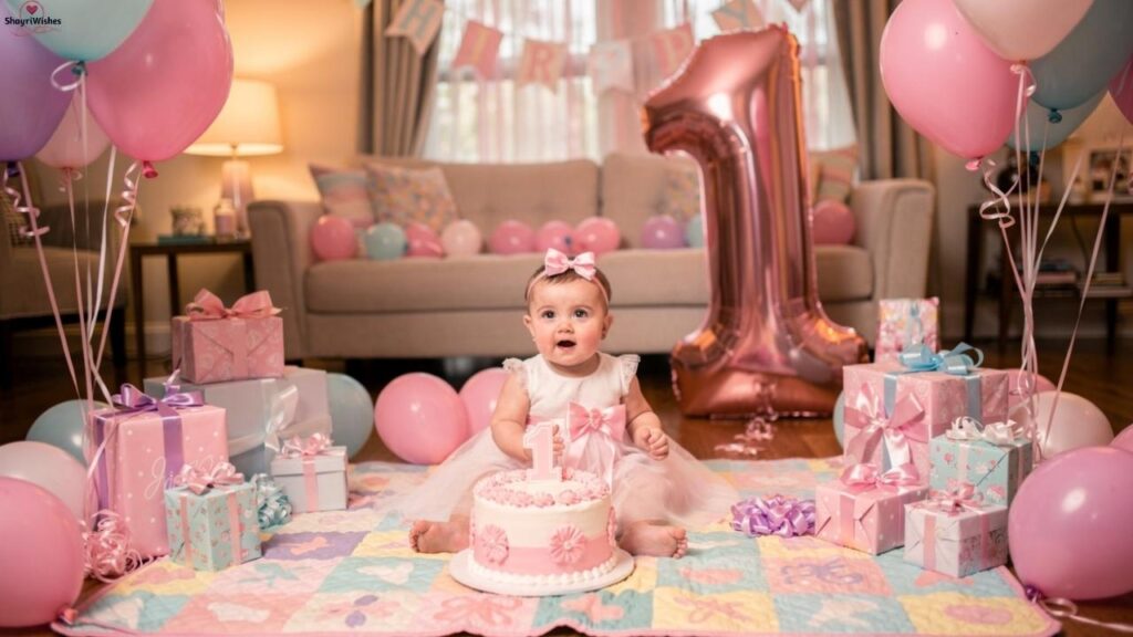 Heart Touching First Birthday Wishes for Baby Girl from Mother