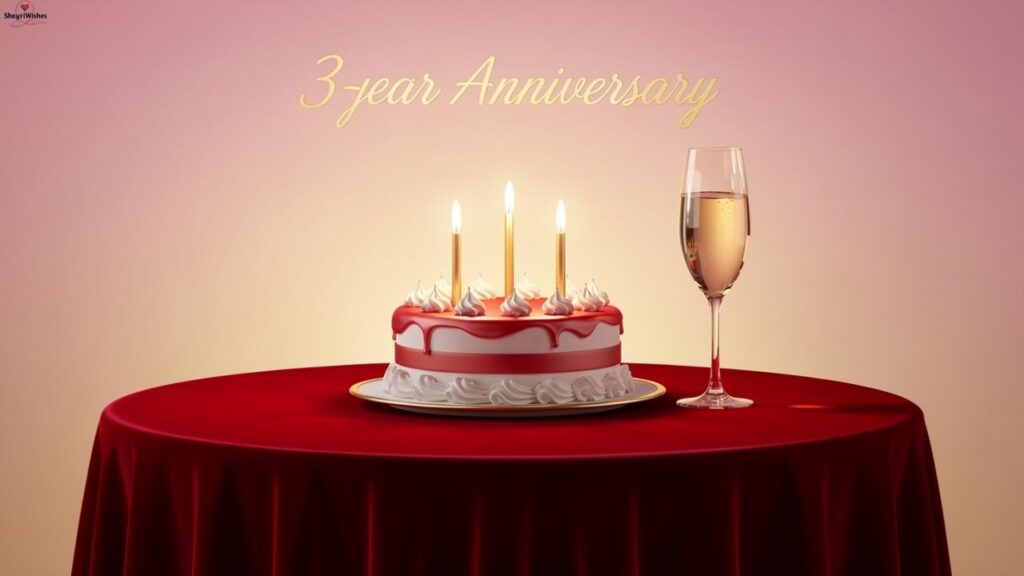 Short 3rd Anniversary Wishes for Husband