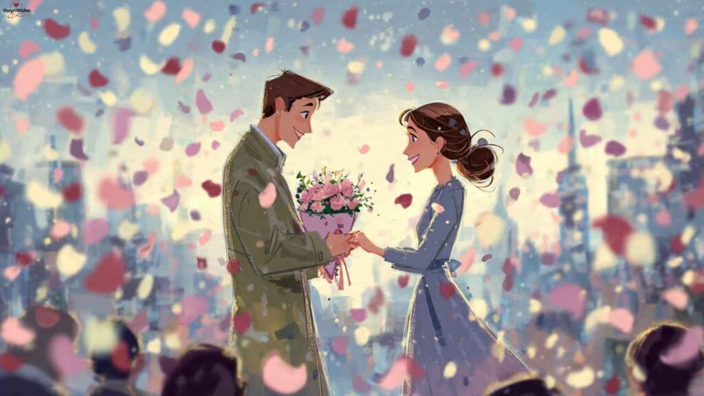 Short Engagement Anniversary Wishes for Couple